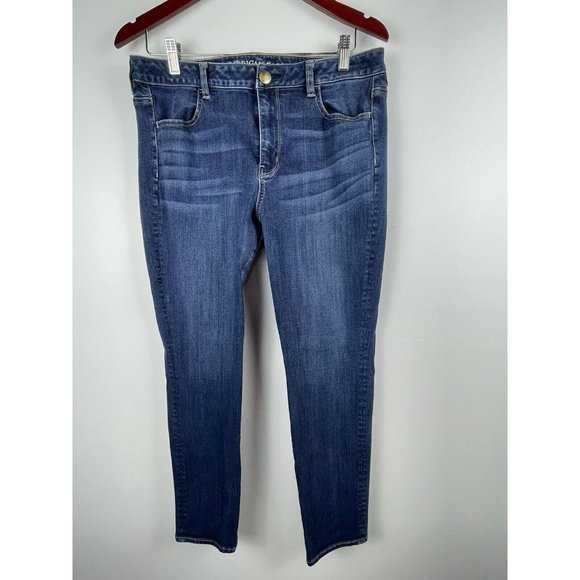 american Eagle High Rise Jeggins Womens sz 14 short skinny 360 Super Stretch - Picture 1 of 4